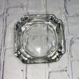 Square Glass Ash Tray. Approximately 3.5”. LNWOT